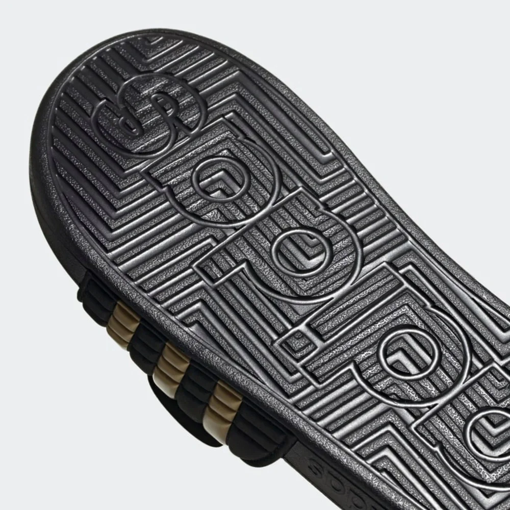 NWOT Adidas Men’s ADISSAGE Comfort Slides in Black & Gold EG6517 Size 6
